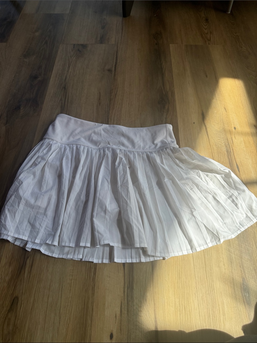 Fabletics White Pleated Circle Skater Skirt